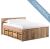 Compleet steigerhouten bed met fruitkistjes