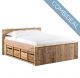 Compleet steigerhouten bed met fruitkistjes