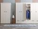 2 deurs kledingkast met lades wit